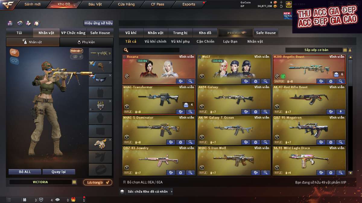 shop acc cf uy tin gia re